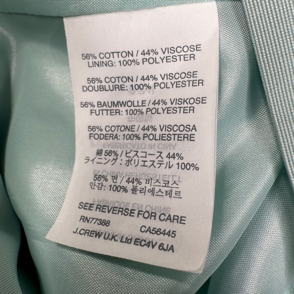 New J. Crew Cami Sea Spray Bridesmaid Dress size 10 - Picture 3 of 9